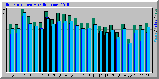 Hourly usage for October 2015