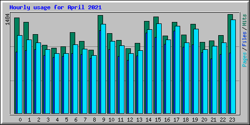 Hourly usage for April 2021