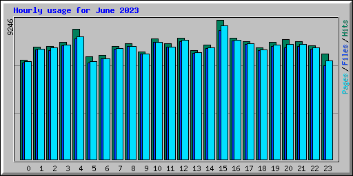 Hourly usage for June 2023