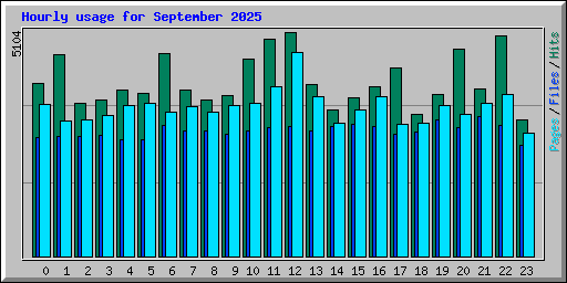 Hourly usage for September 2025