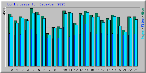 Hourly usage for December 2025