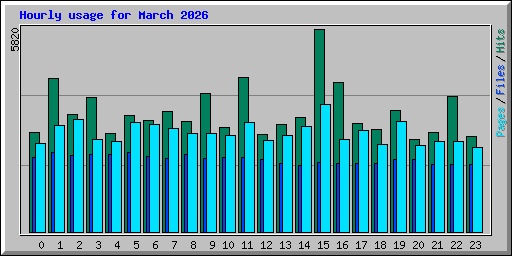 Hourly usage for March 2026